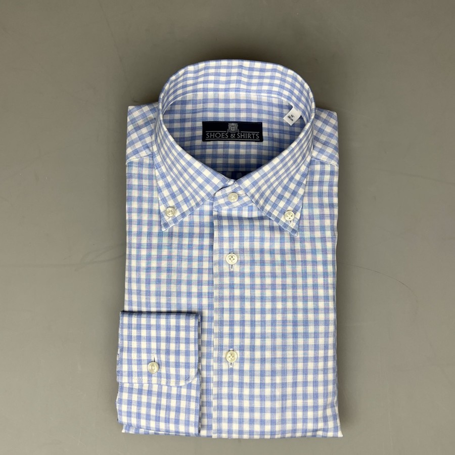 Shirts SHOES & SHIRTS | Shoes & Shirts Button Down Mediteranean Check