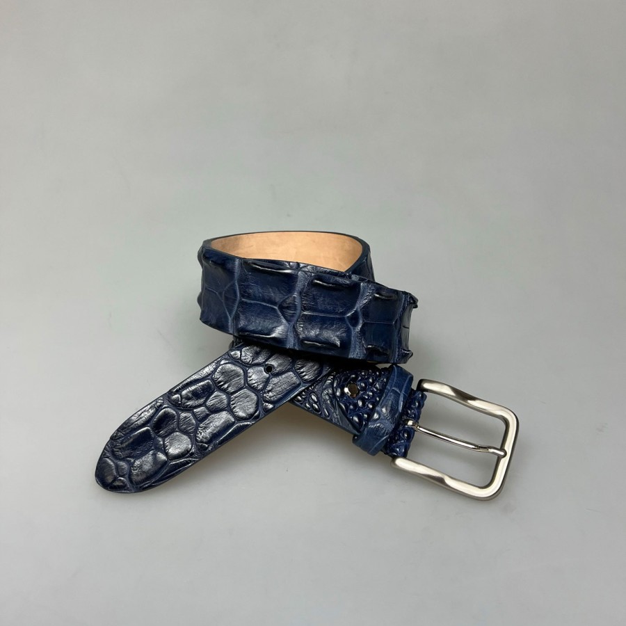 Accessories SHOES & SHIRTS | Belt Crocodile Porosus Notte