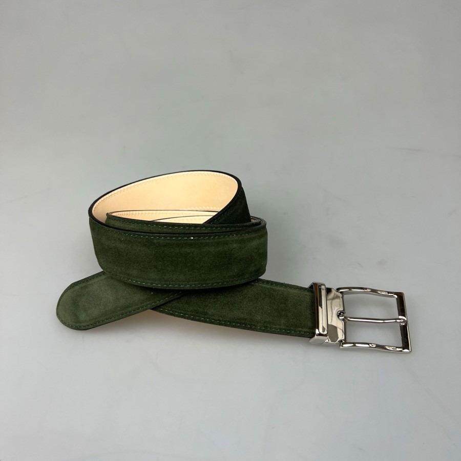 Accessories SHOES & SHIRTS | Shoes & Shirts Belt Suede 35 Loden