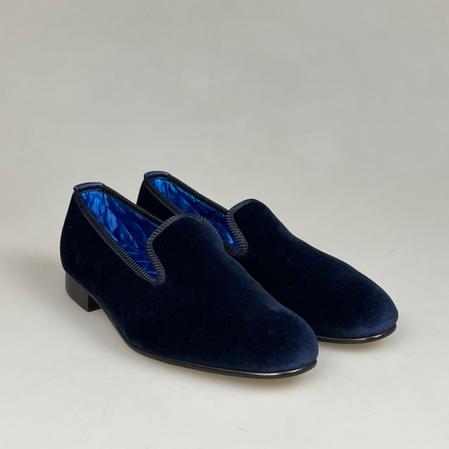 Shoes SHOES & SHIRTS | Bowhill & Elliott Albert Slipper Plain Navy