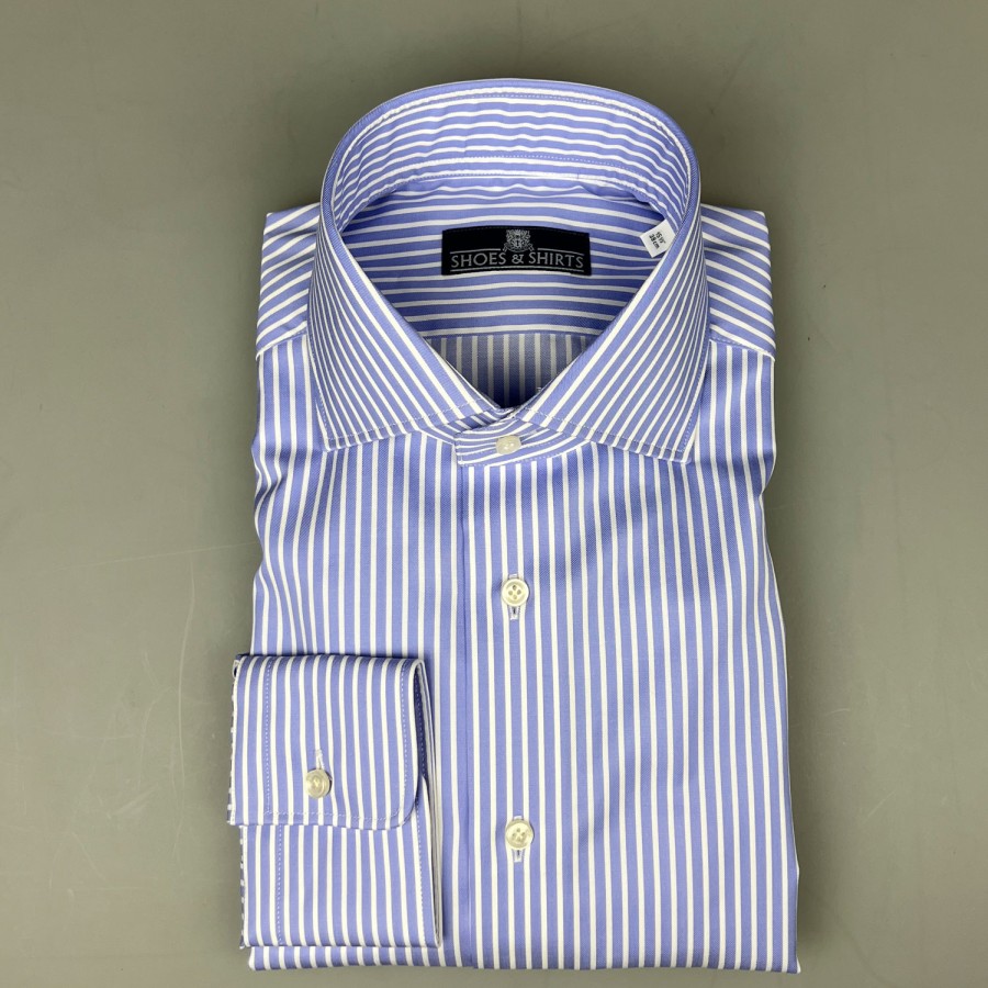 Shirts SHOES & SHIRTS | Shoes & Shirts Cutaway Mf Twill Stripe