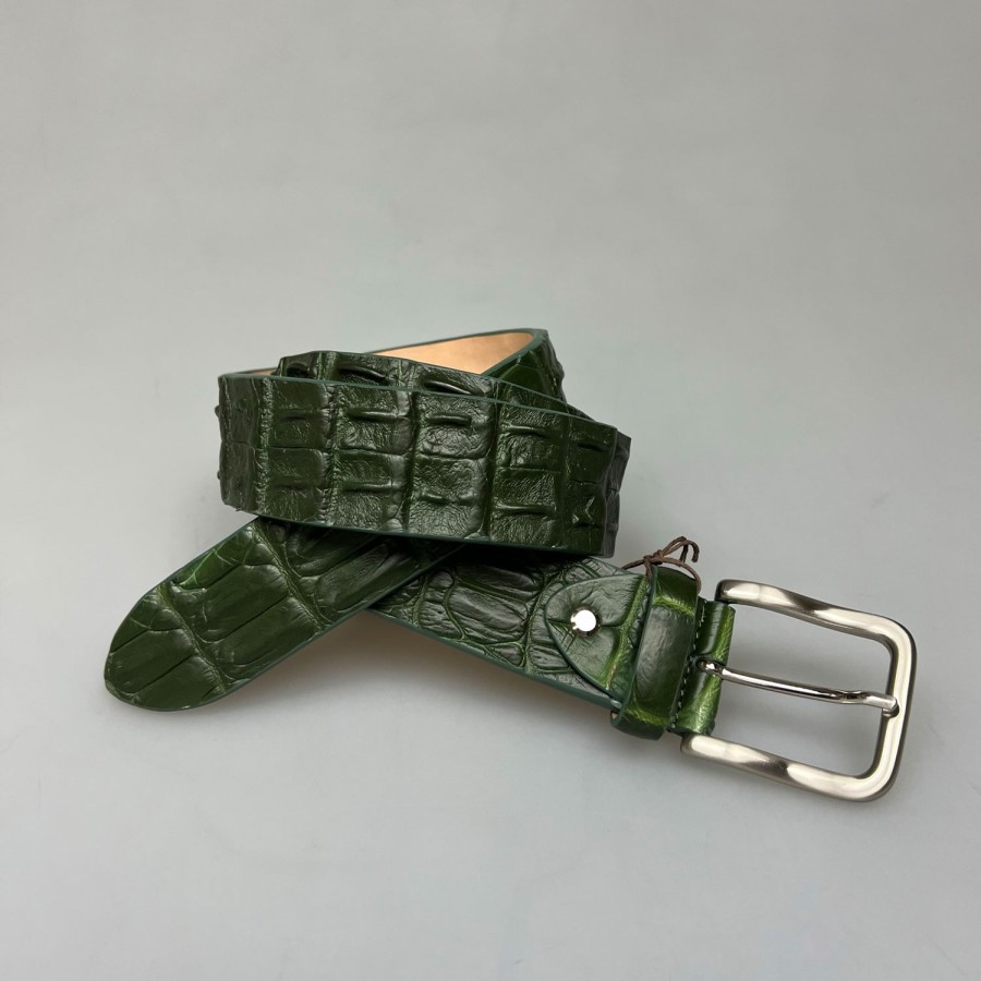 Accessories SHOES & SHIRTS | Belt Crocodile Olive