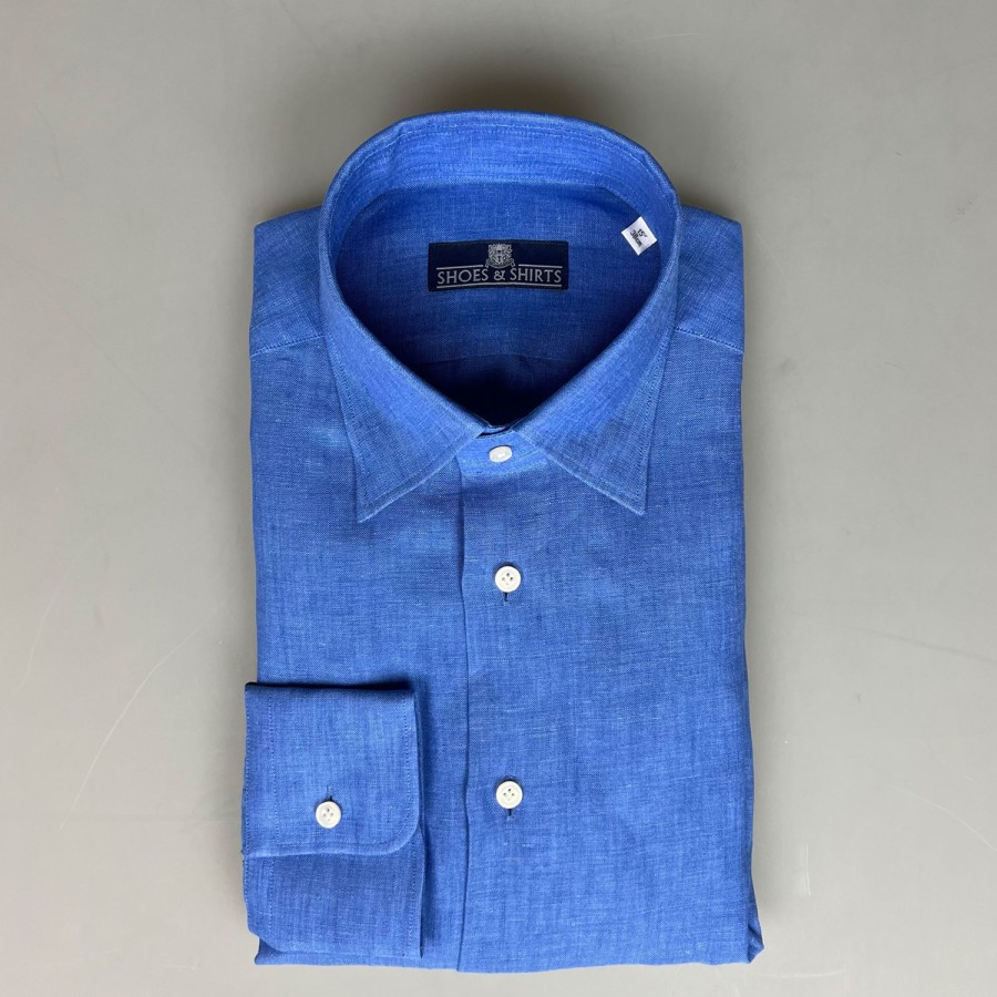 Shirts SHOES & SHIRTS | Shoes & Shirts Hidden Button Down Linen